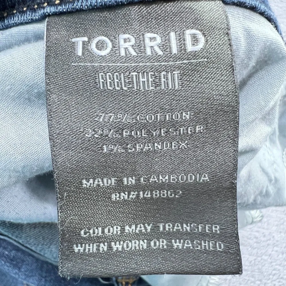 Torrid Luxe Slim  Boot‎ Jean Feel The Fit Super Stretch Size 22S Comfort Casual - Image 6