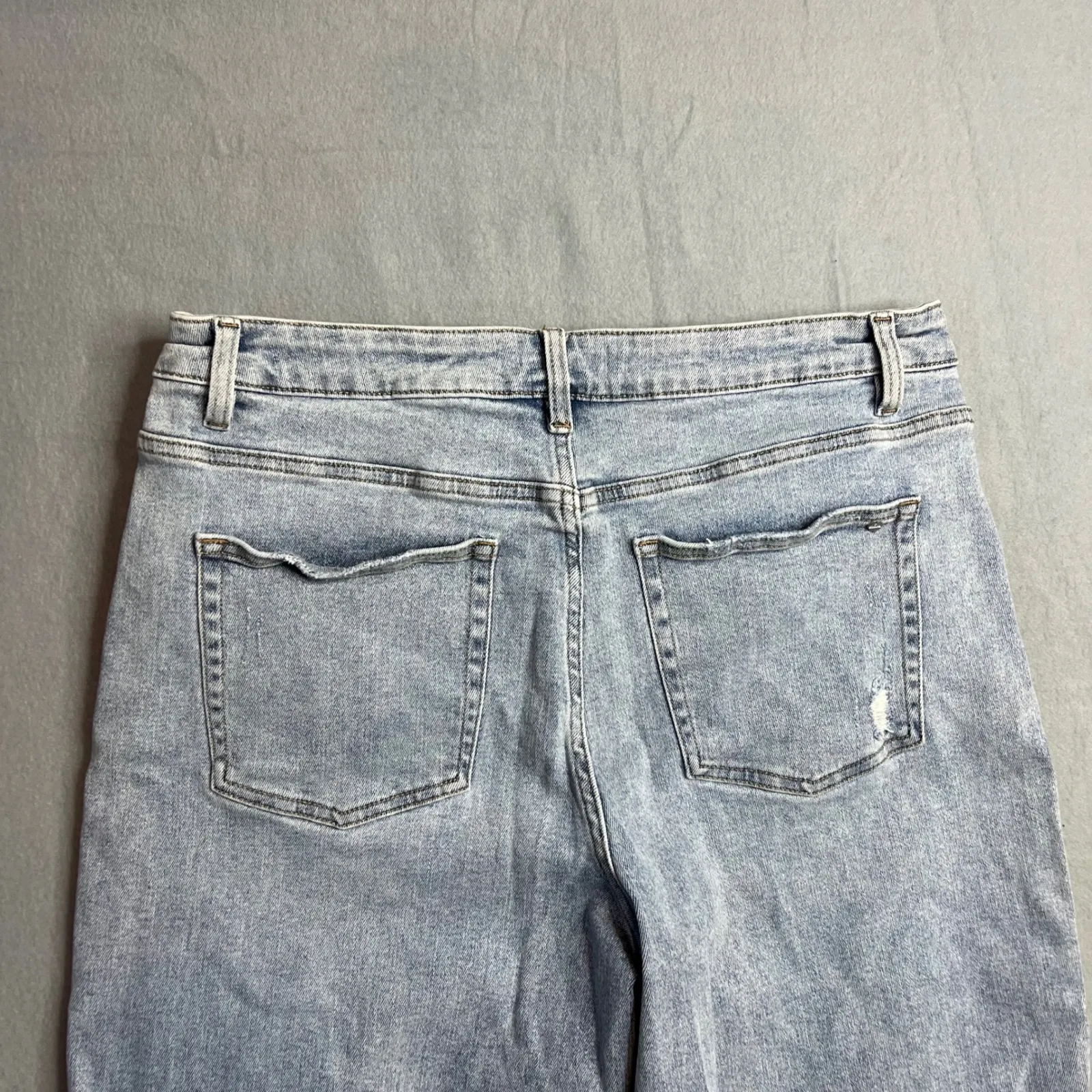 Mica Denim High Rise Wide Leg Crop Jean Size 32 Light Wash Ankle Blue - Image 6