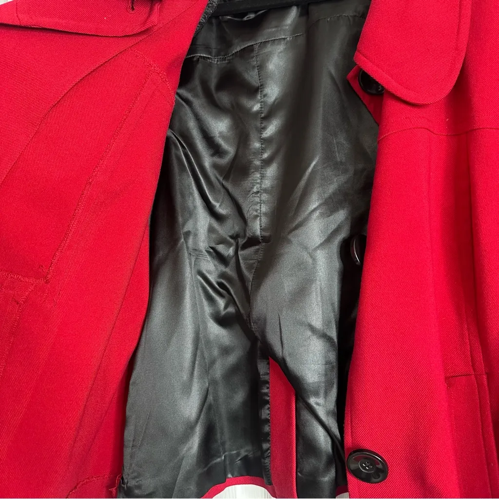 Lane Bryant Red Pea Coat Style Blazer Jacket Women's Plus Size 28 - Image 10