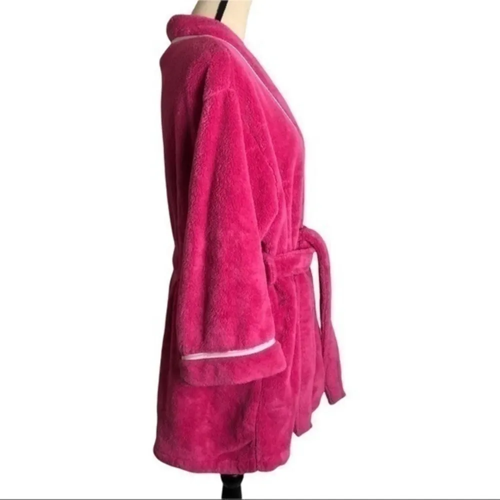 Kate Spade New York Pink Plush Dream A Little Dream Wrap Cozy Robe Size L/XL - Image 3