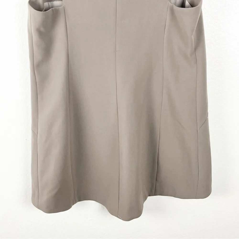 LOTUS EATERS Invincibelle Tan Button Down Hi Low Vest Made In Greece, Size Small - Image 9