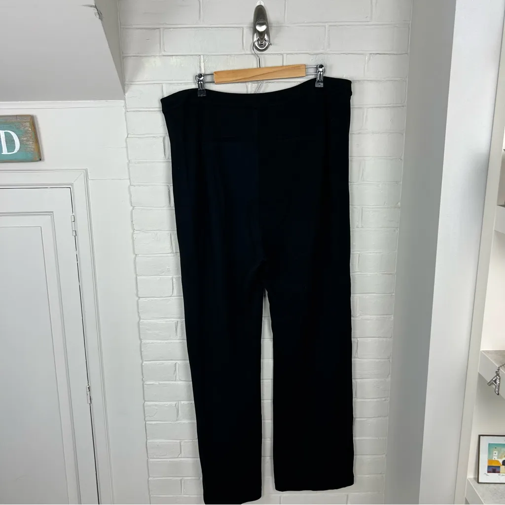 LYSSE Black Stretch Knit High Rise Straight Bootcut Leg Trouser Pants Size 1X - Image 8