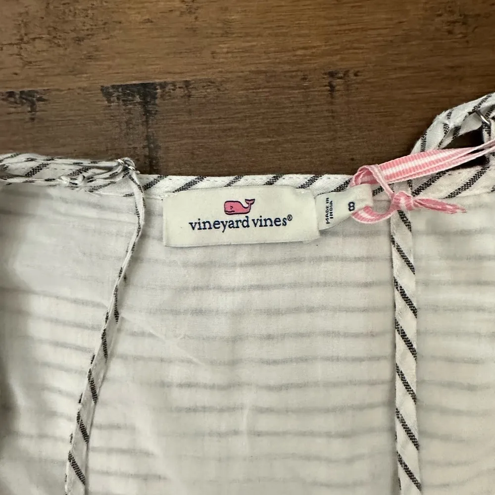 NWT Vineyard Vines Jet Striped Linen Romper  size 8 - Image 3