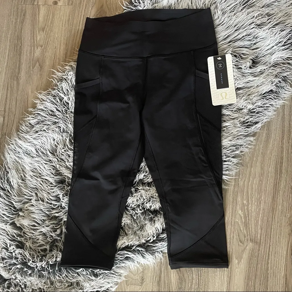 🖤🆕Lululemon Fast As Light Crop Black Mesh Leggings ✨NWT✨ - Image 7
