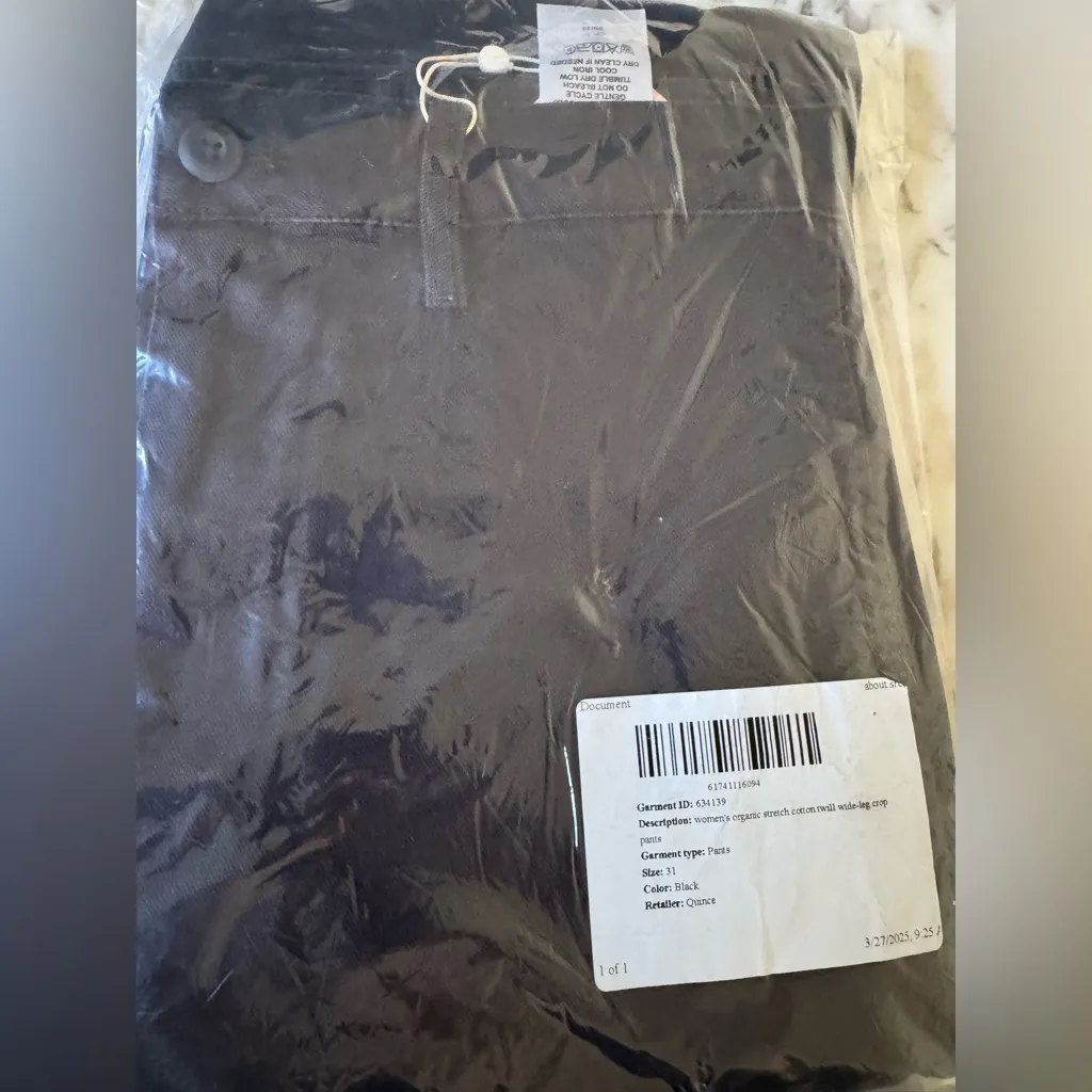 NWT Quince Organic Stretch Cotton Twill Wide - Image 9