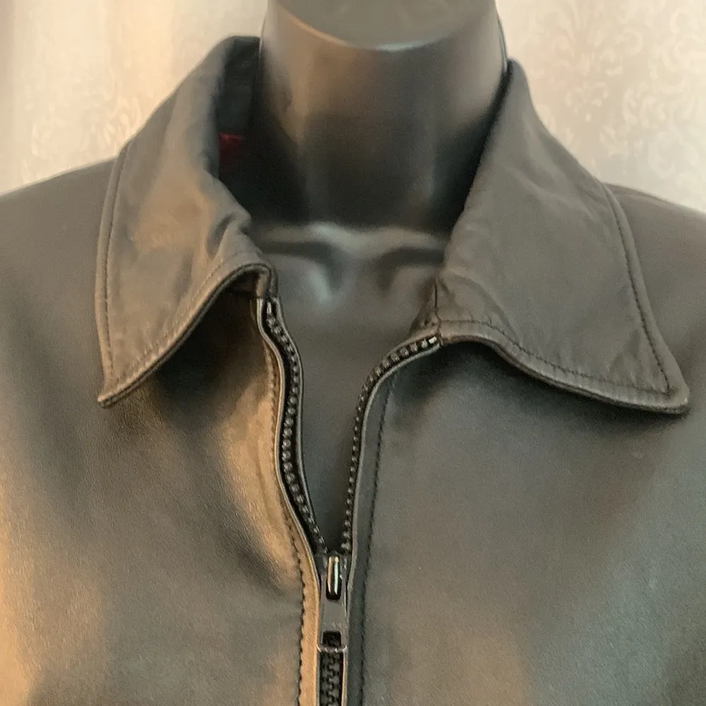 WORTHINGTON Leather Zip Jacket Sz: L - Image 3