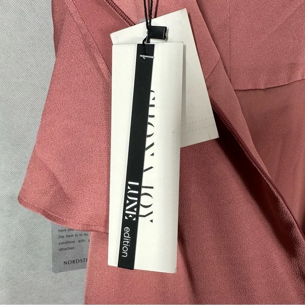 Shona Joy Luxe Cocktail Pink Rose Frill Dress Size US 2 - Image 8