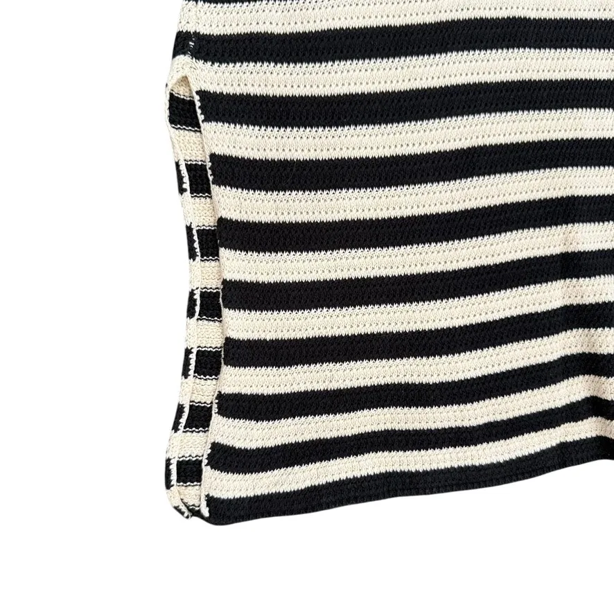 Jason Wu X RTR Striped Knit Dress in Black/Cream, Size S - Image 5