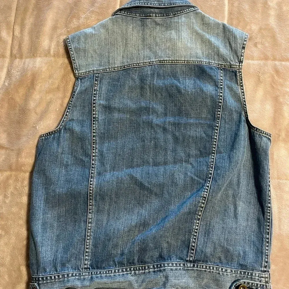 Joh Denim Vest Size Medium Blue - Image 6