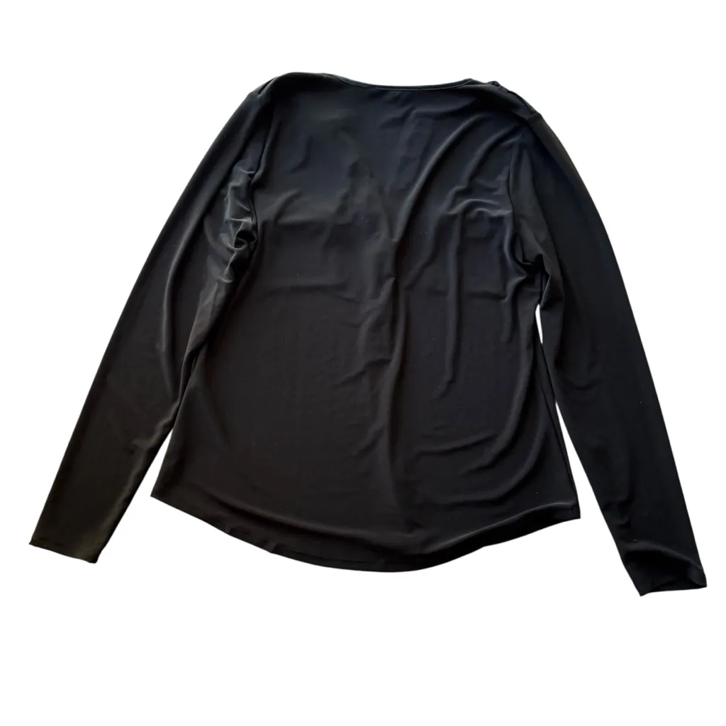 WHBM White House Black Market MJ Utility Tee Black Size Medium Military Blouse - Image 8