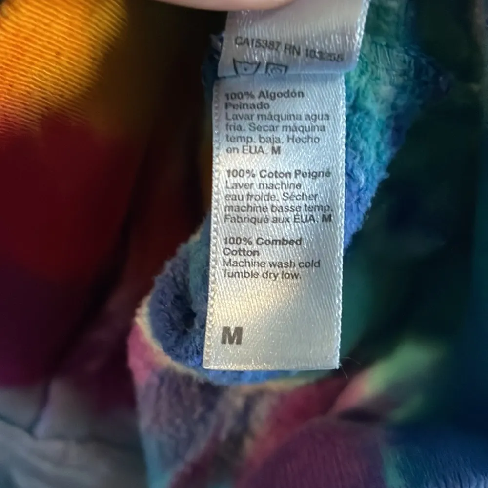 American Apparel tie dye zip up sweatshirt medium - Image 7
