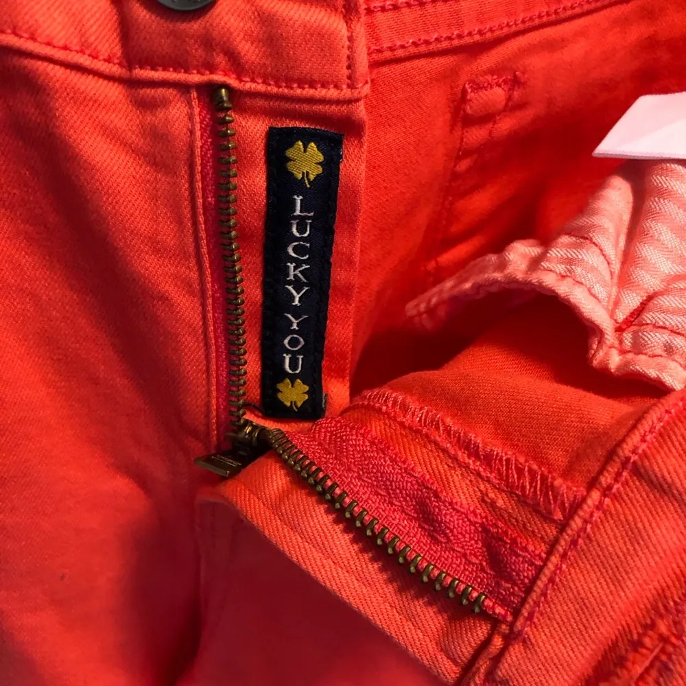 NEW Lucky Brand Jeans Zoe Straight Crop Womens 10/30 Orange Low Rise Straight - Image 5