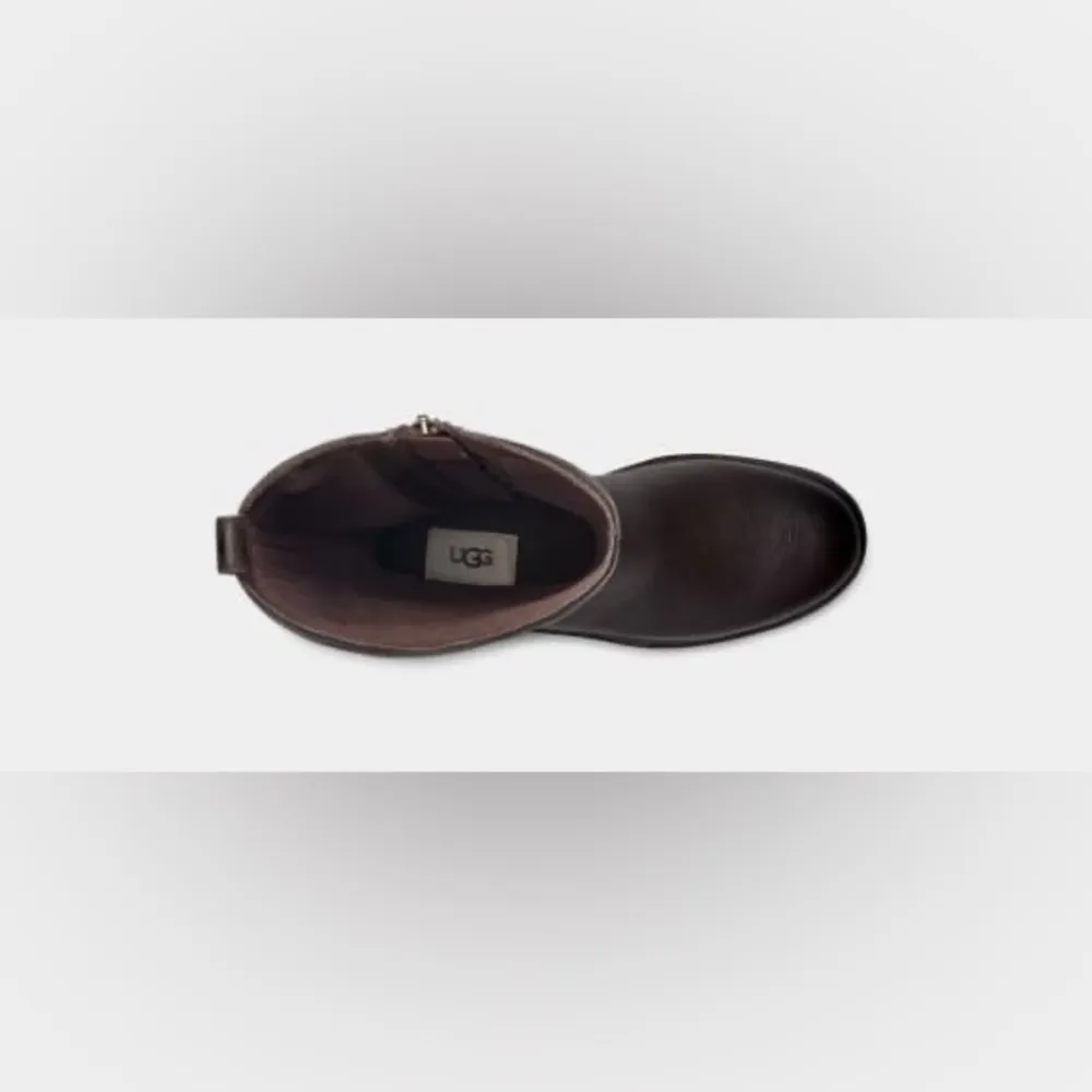 UGG Harrison Tall Leather Boots Dark Brown, Size 11, EU 42 New in Box (Sold Out) - Image 7