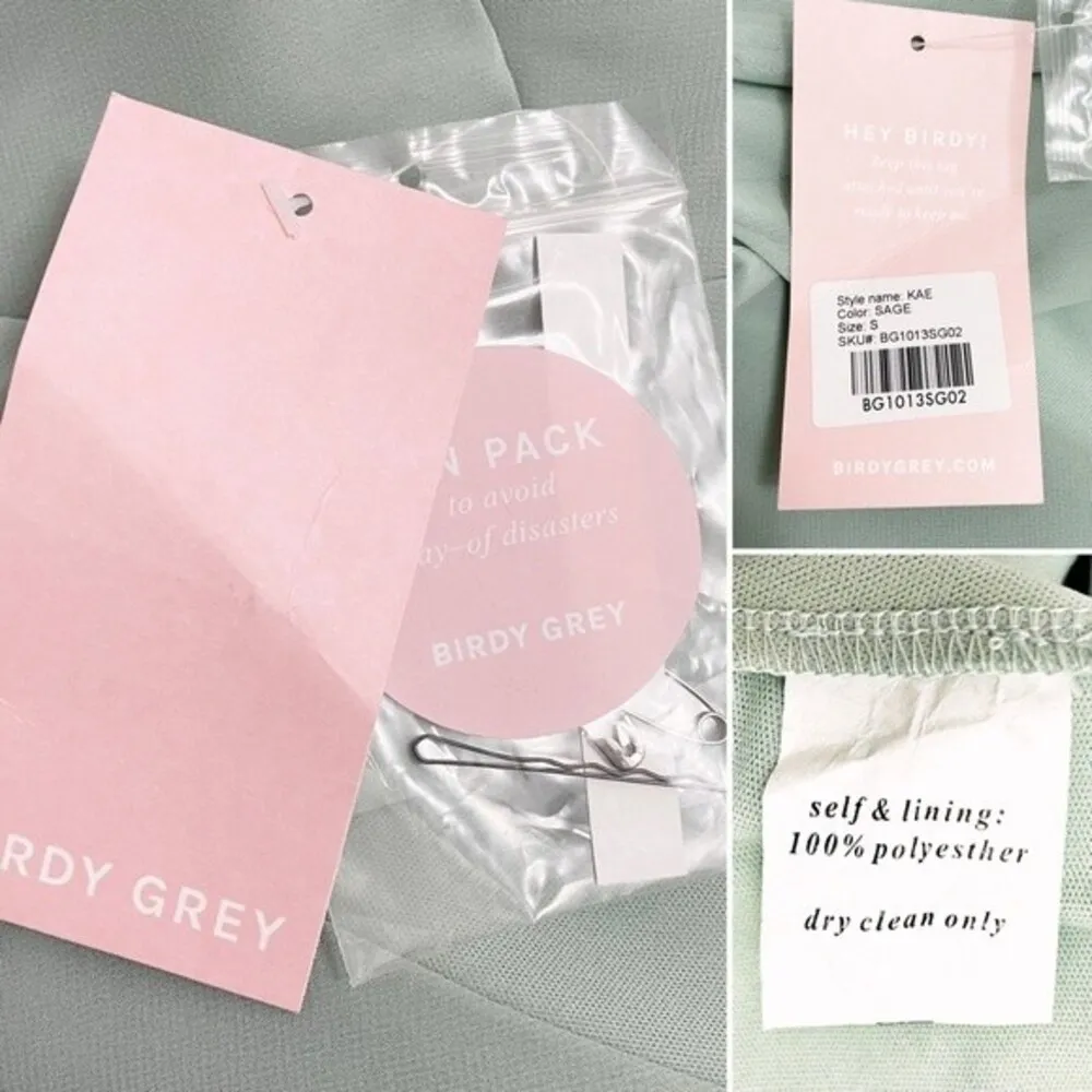 NWT Birdy Grey Kae Dress Sage Green Size Small Maxi Full Length Bridesmaid NEW - Image 15