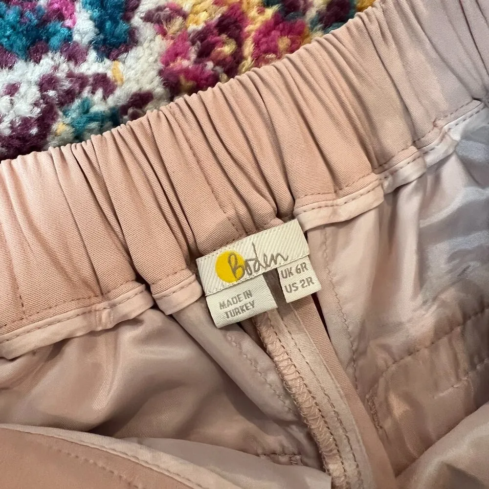 BODEN Albemarle Pull On Trouser Pants Milkshake Light Pink size 2 - Image 10