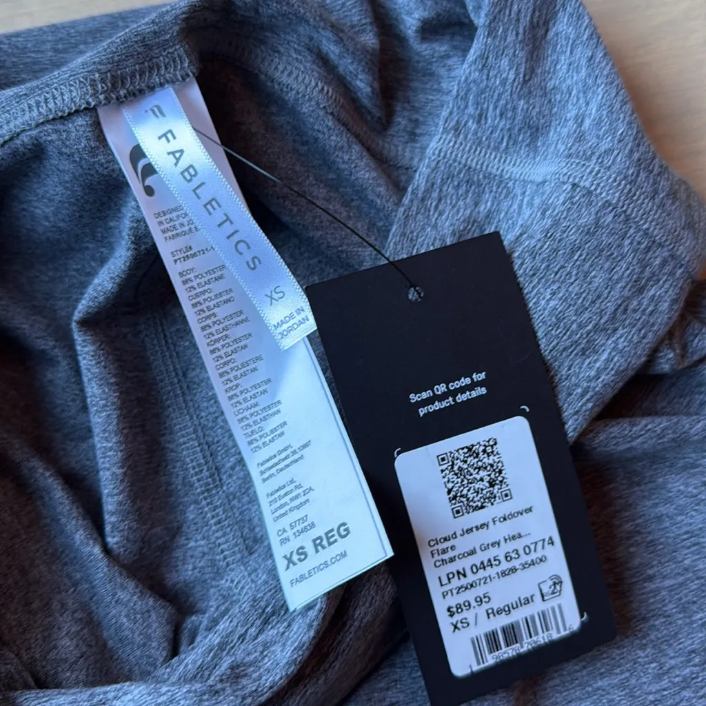 Fabletics  Cloud Jersey Foldover flare Pants NWT - Image 8