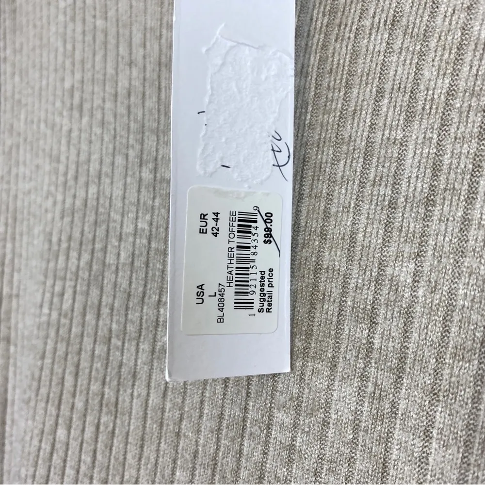 NWT BB Dakota Steve Madden Heather Toffee Ribbed Mock-neck Sweater Dress Pockets - Image 7