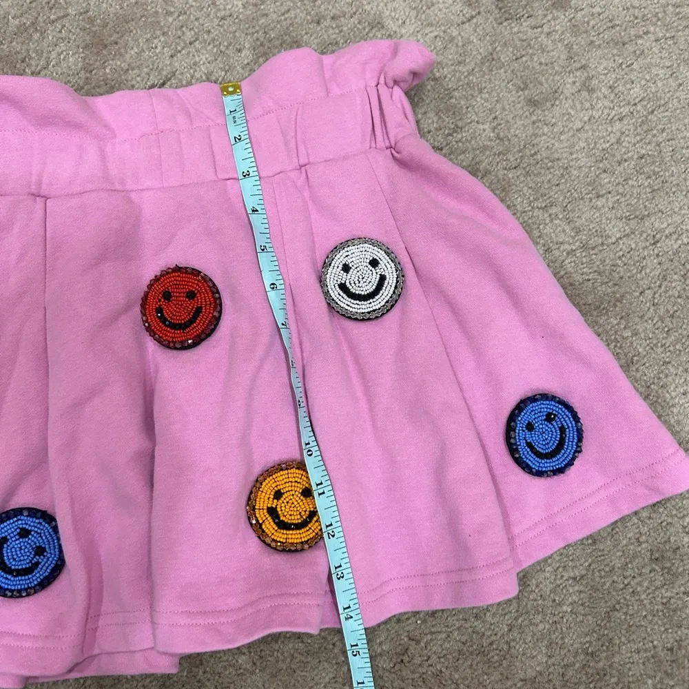 Queen of Sparkles 3D Smiley Set Skort and Top Pink - Image 11