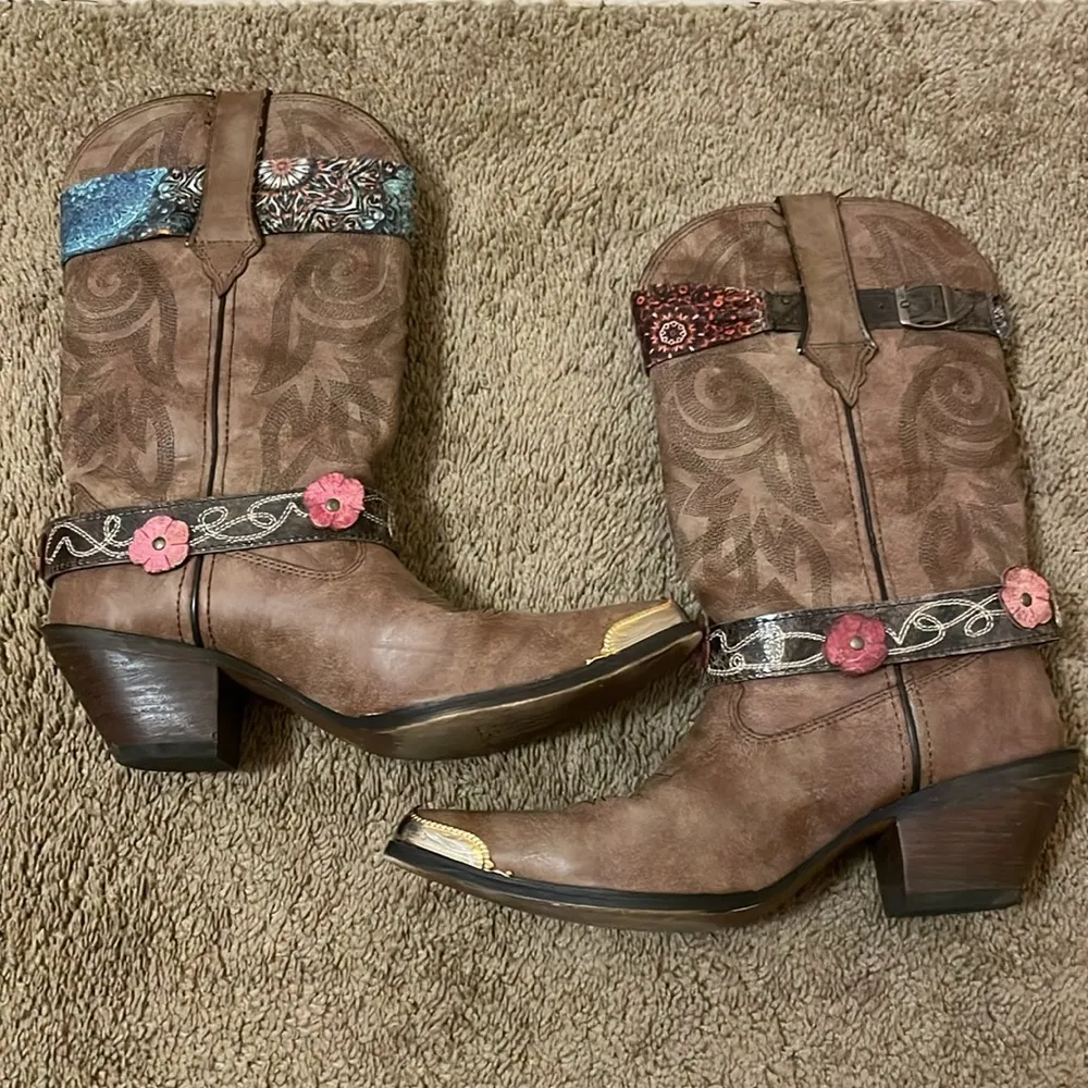 DURANGO CRUSH ACCESSORIZED WESTERN BOOTS WOMEN'S Size 9.5M - Image 7