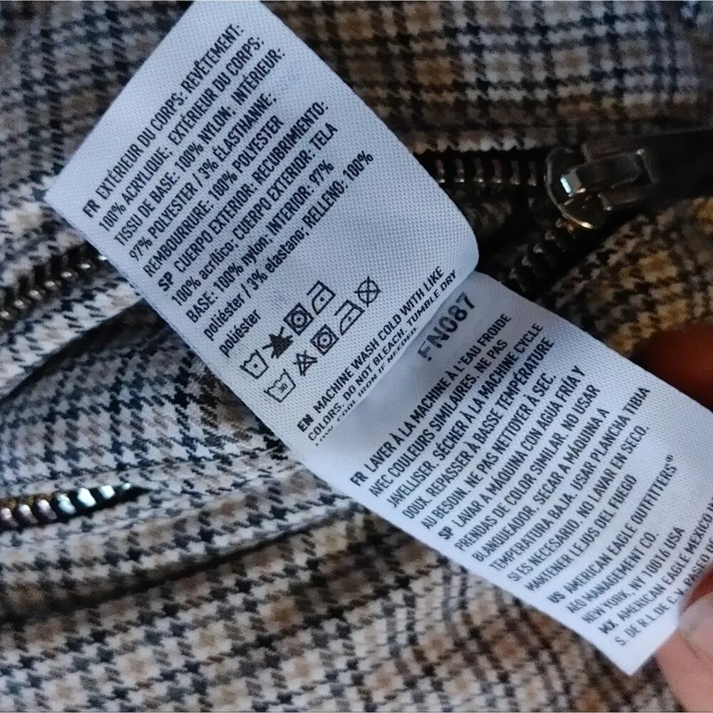 American Eagle Outfitters AEO AE Size Medium M Puffer Cropped Coat Reversible - Image 6