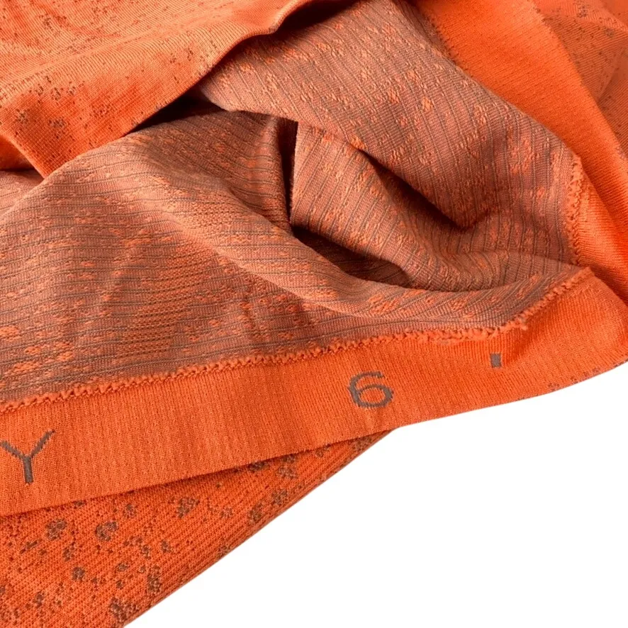 Lululemon Swiftly Tech Long Sleeve Shirt Size 6 Race Length Orange Lunar Grey - Image 4