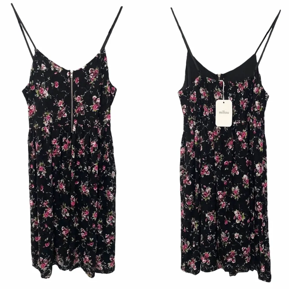 new LF Millau ♥︎ Floral Print Lace Babydoll Dress ♥︎ Black ♥︎ Med ♥︎ with Tags - Image 3