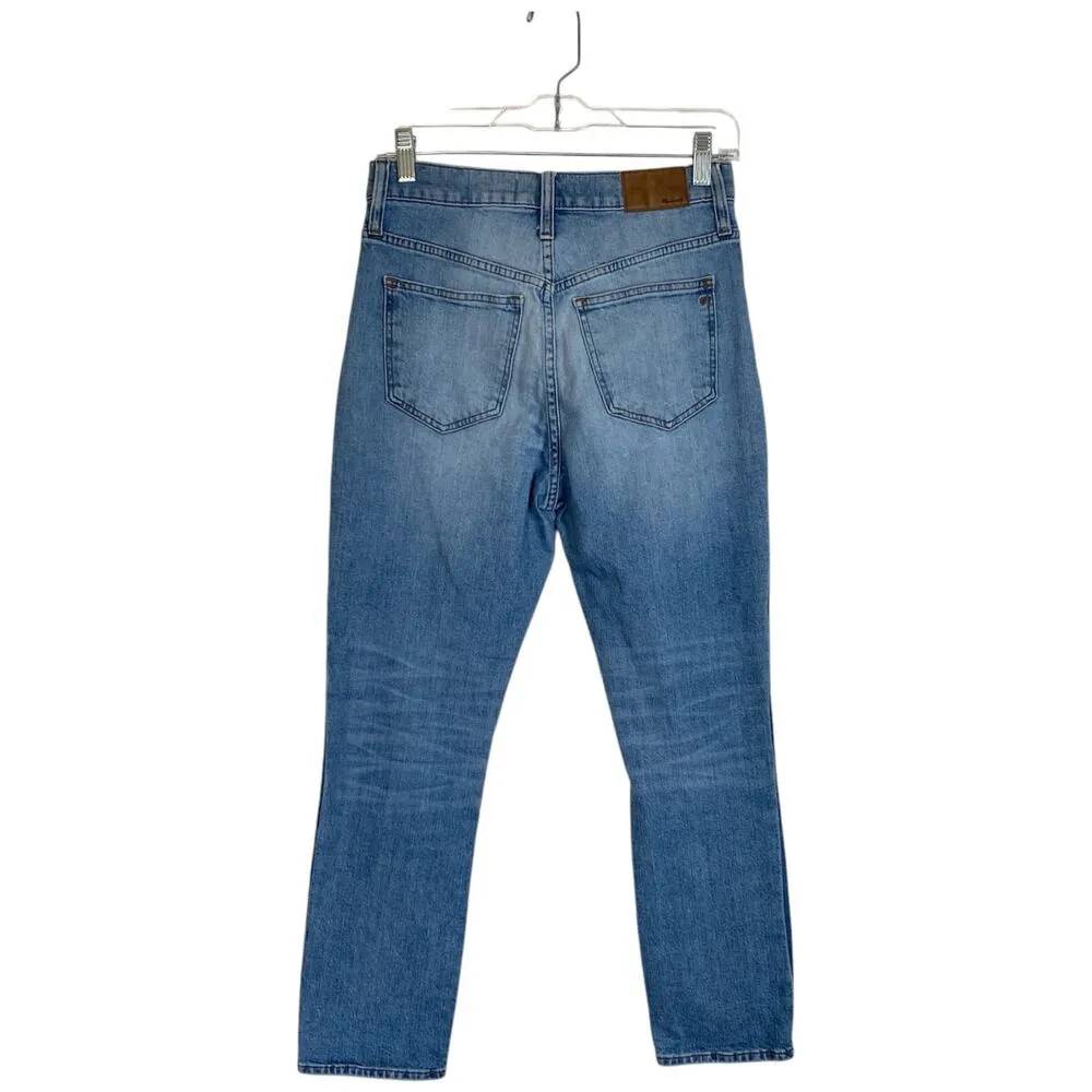 MADEWELL The High-Rise Slim Boyjean in Raebrook Wash Two Tone Stretch Size 25 - Image 3