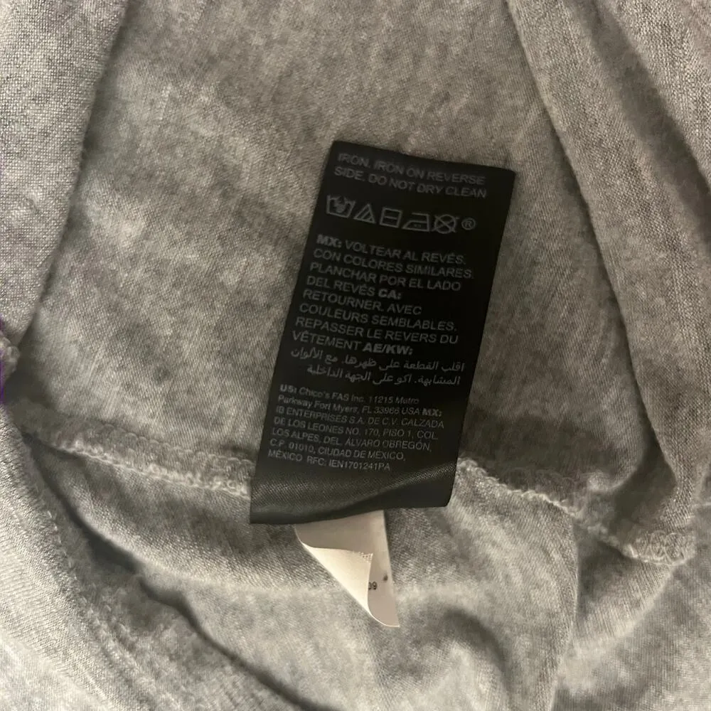 White House Black Market Mercury Silver Foil V-Neck Dolman Top - Small Petite - Image 14