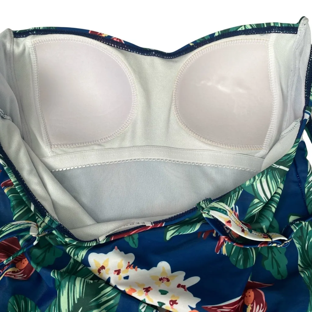 Ekouaer women's size medium tropical floral one piece swimsuit summer swimwear - Image 7