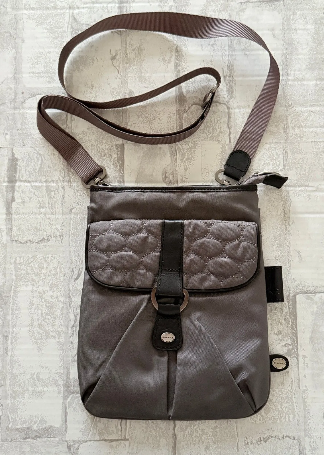 Mosey Life by Baggallini Caster Gray Nylon Multi Pocket Travel Utility Bag - Image 1