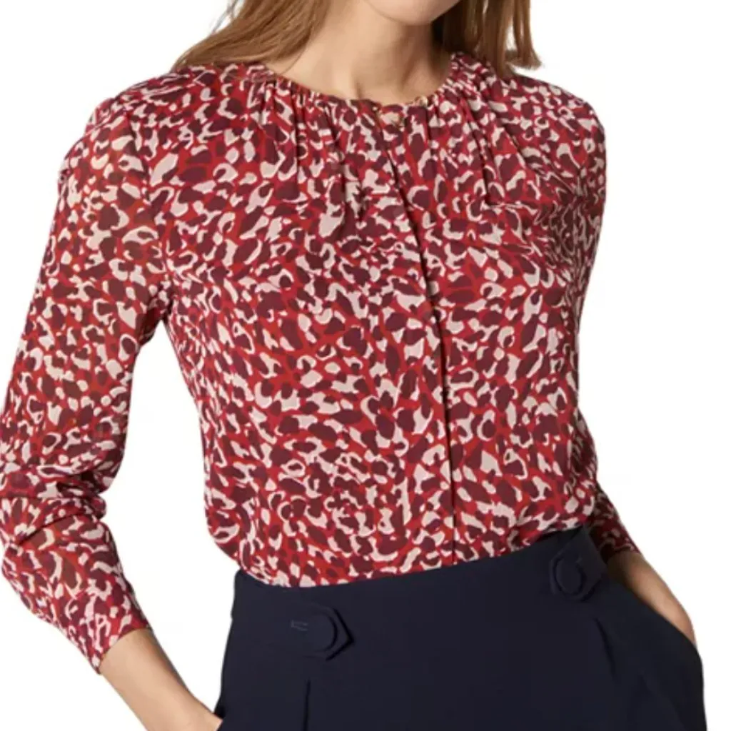 L.K.Bennett Damiell Animal-Print Blouse - Image 11