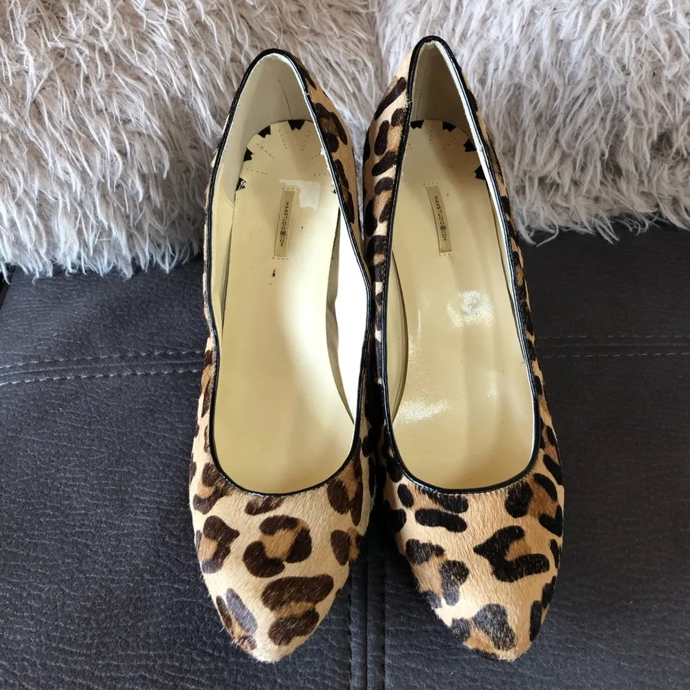 NWOT MAX STUDIO Leopard Calf Hair Pumps S9.5 - Image 2