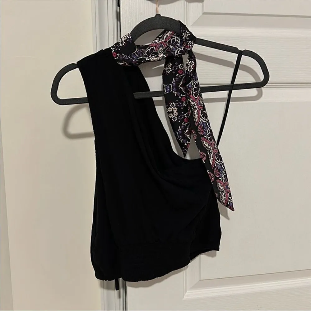 Free People Caroline Black Mock Neck One-Shoulder Top - Image 11