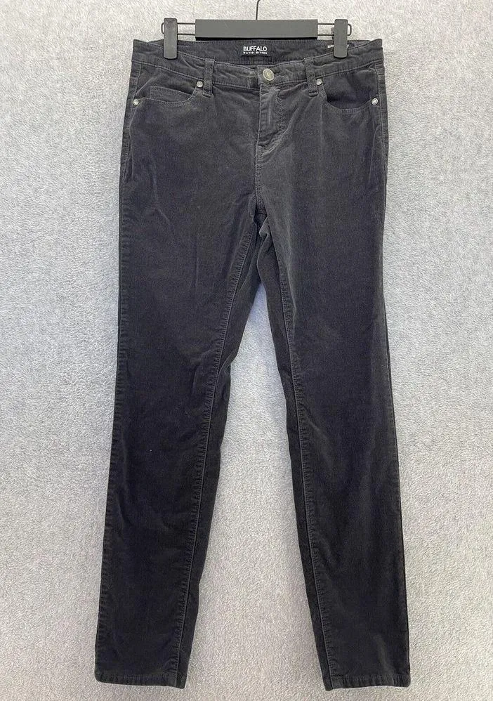 Buffalo David Bitton Women’s Pants Micro Corduroy Solid Gray Sz 6 Supreme Skinny - Image 11
