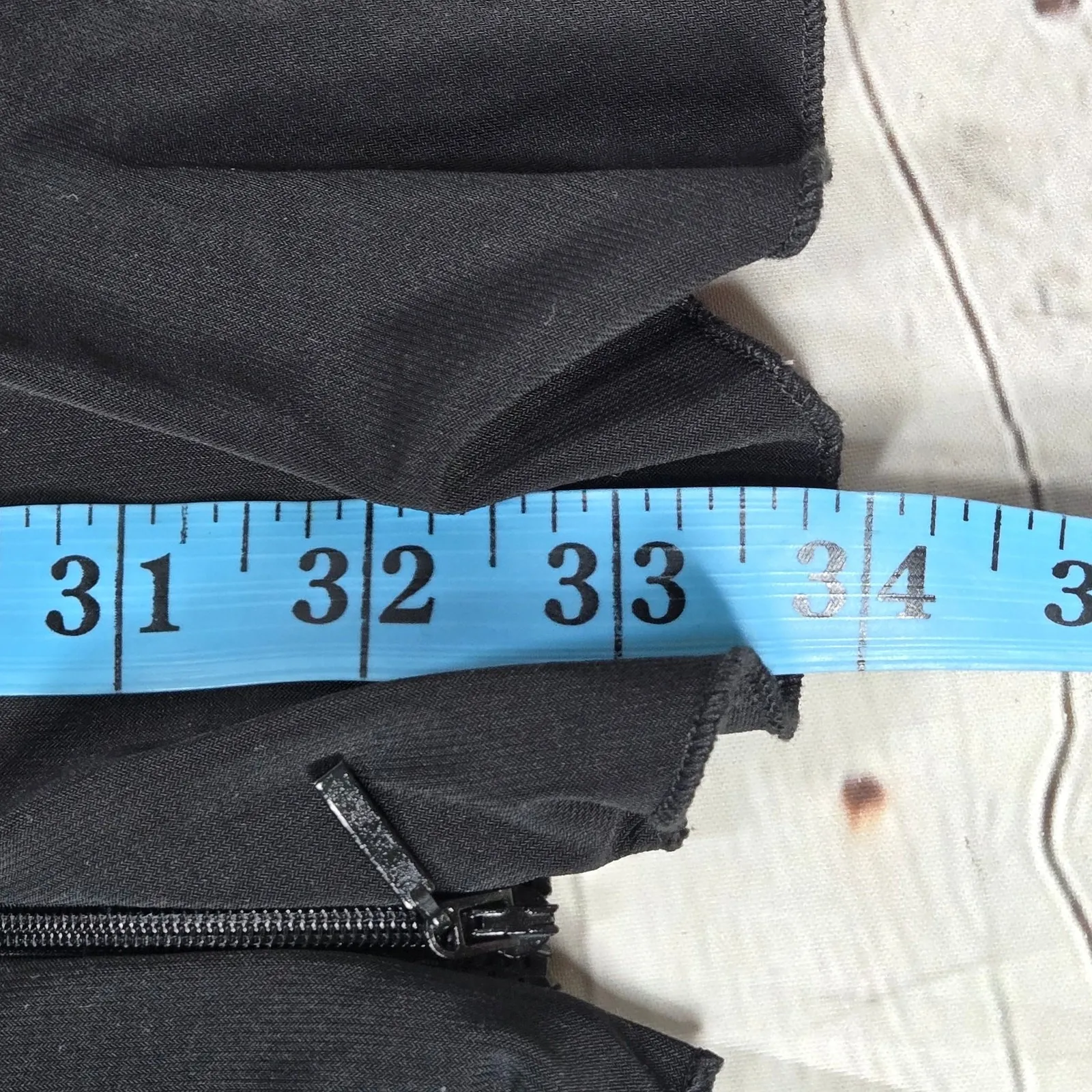 SAMUEL DONG Sleeveless Ruffle Tiered Zipper Front Vest Tunic Dress Black Blue M Size M - Image 8