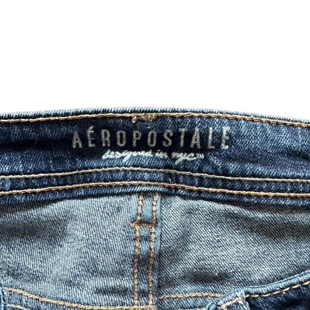 Retro Aeropostale Stretch Boot Cut Medium to Dark Wash Jeans Size 10 Short - Image 5