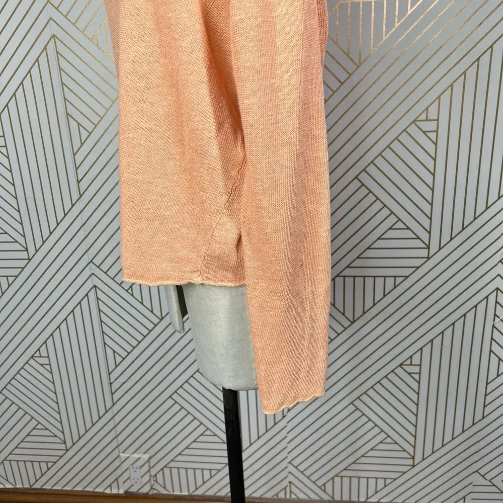 Eileen Fisher Vintage 100% Linen Sweater‎ in Orange Size US Large - Image 6