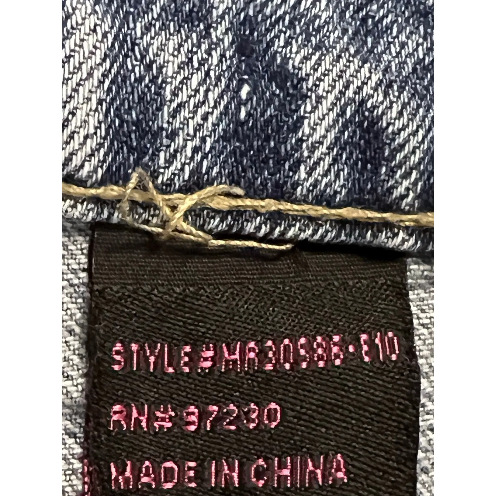 Y2K boho jeans capri patchwork boho hippie distressed artsy streetwear cropped Blue Size undefined - Image 11