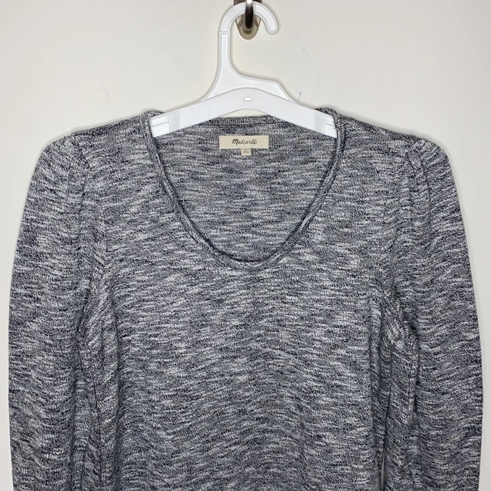 Madewell Heathered Gray Puff Sleeve Sweater Dress  size S - Image 22