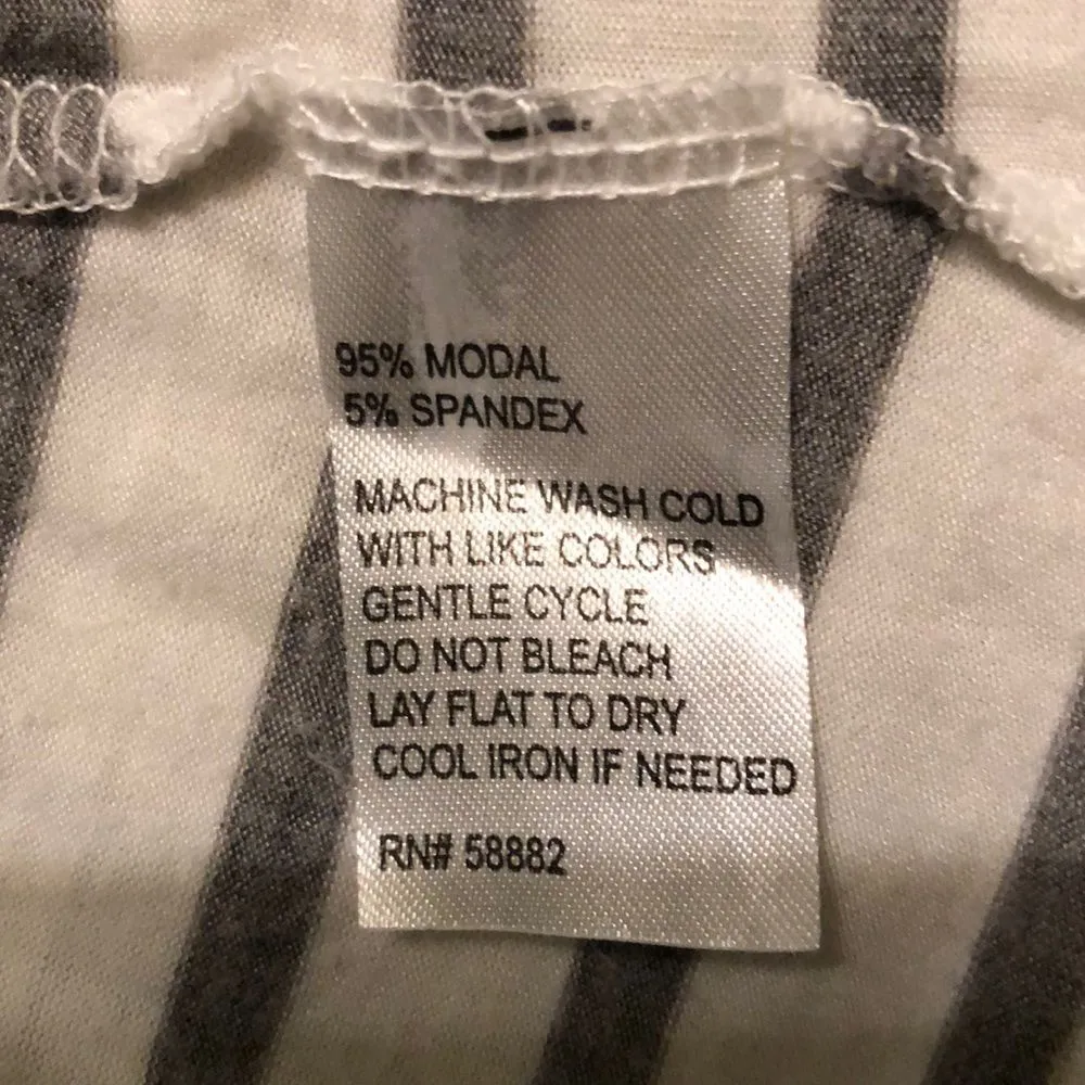 Max Studio Striped Cap Sleeve T-shirt M - Image 8