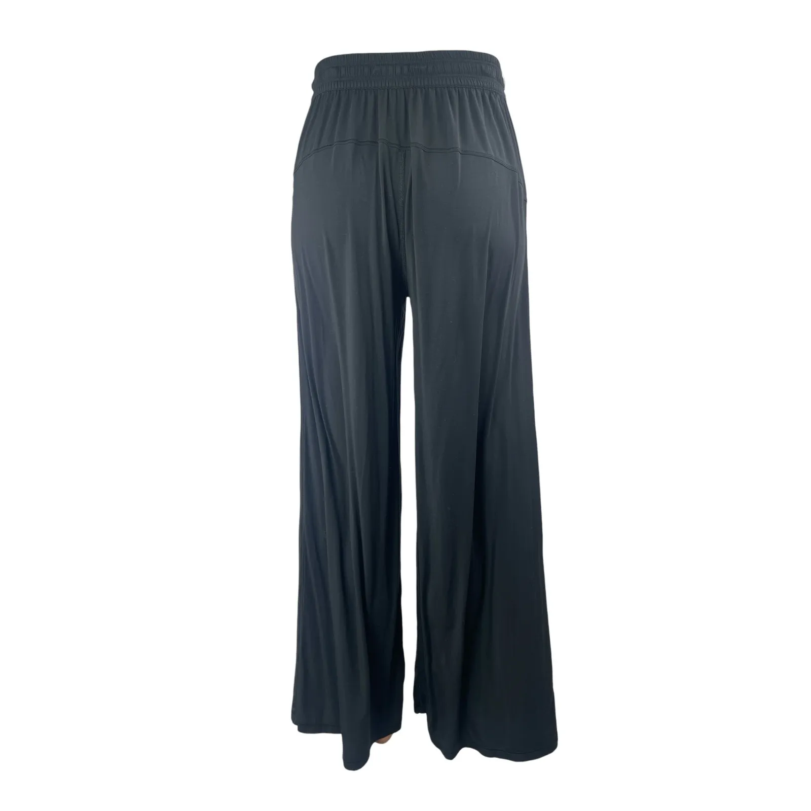 Lululemon Women's Black Wide Leg Drawstring Baggy Lounge Trousers Pants Size 4 - Image 2