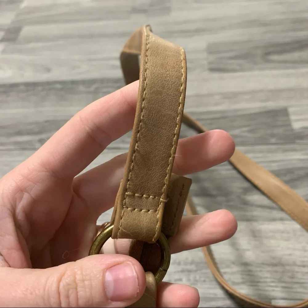 ❤️No Brand/Unknown Small Tan w/ Cream Lace Pocket - Image 15