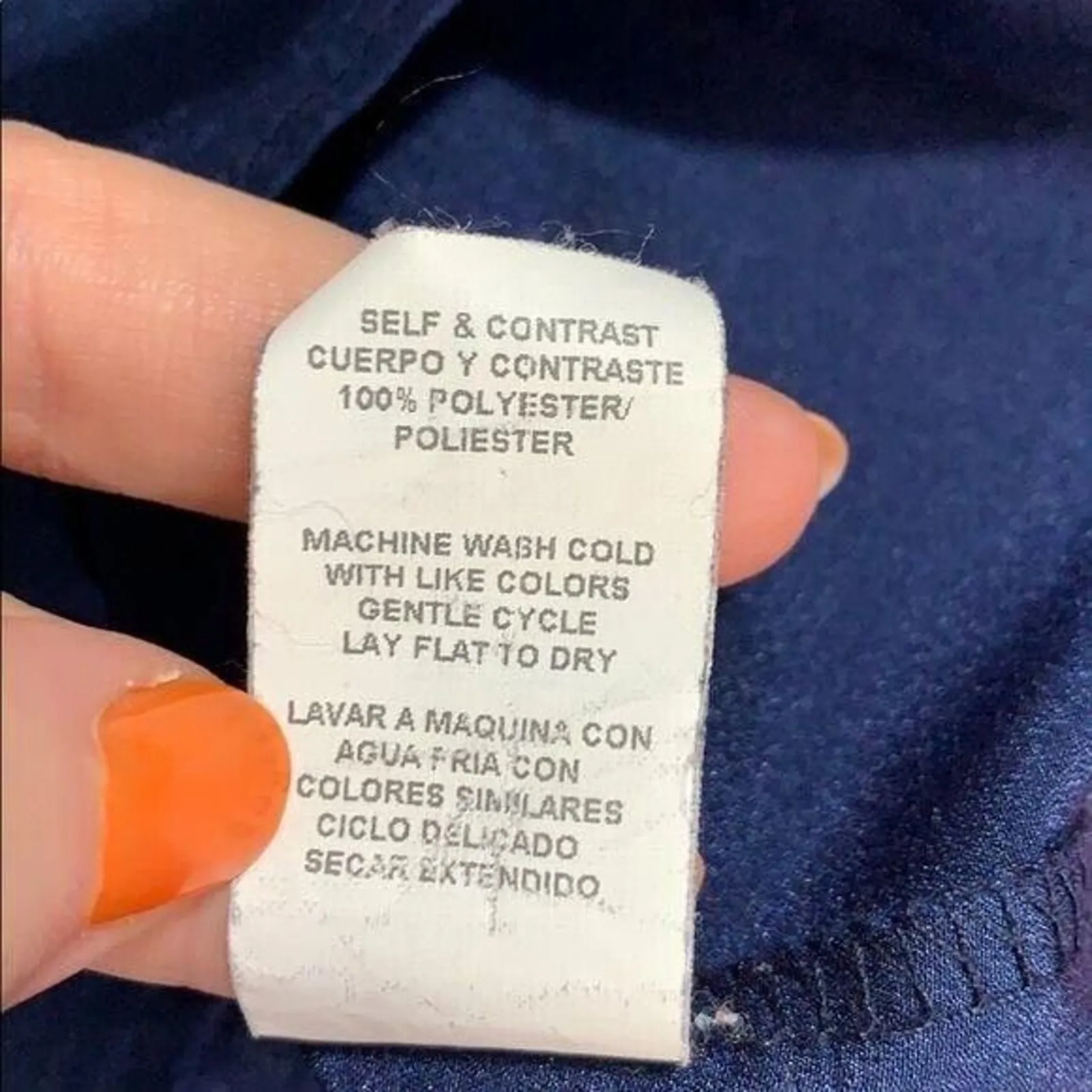 Hot Tempered Womens Blouse Top Shirt Colorblock Silky Pullover Pink Blue Medium - Image 10