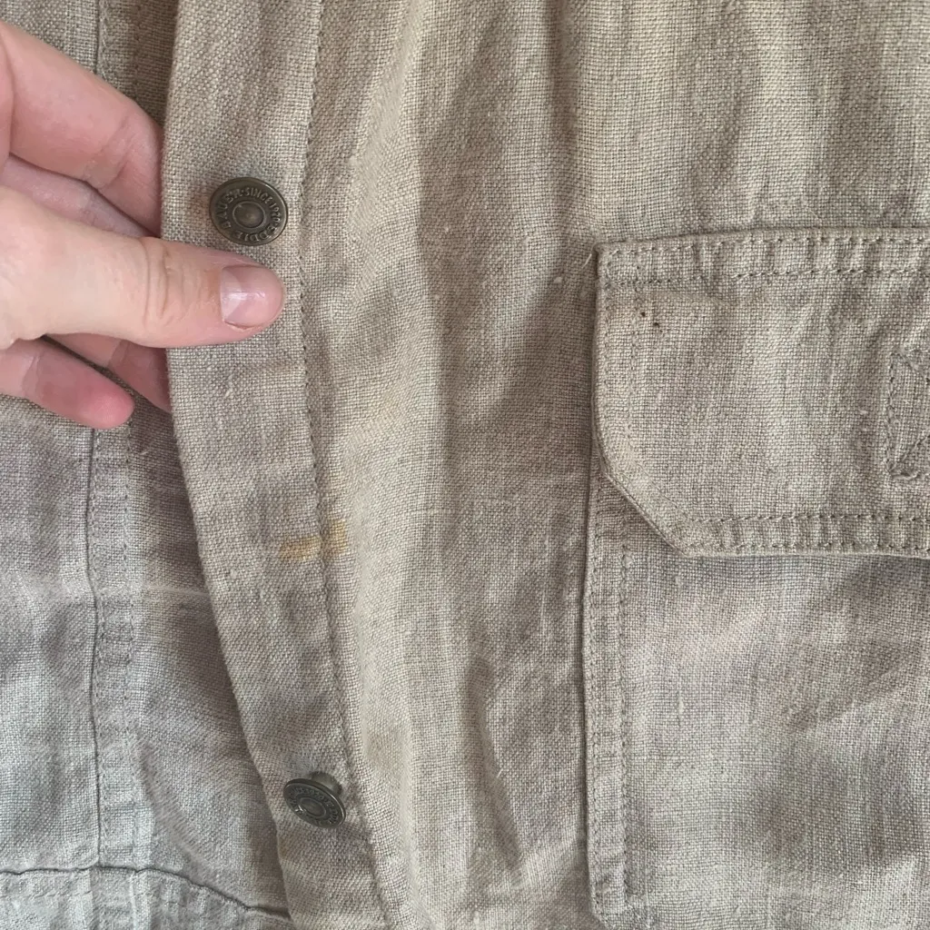 Eddie Bauer Linen Vest Jacket Beige Lightweight Women Size XL Casual Clothing - Image 4