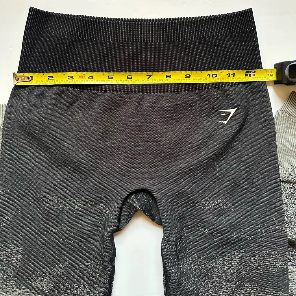 Gymshark Adapt Ombre Seamless Leggins Black and White High Rise Sz Small - Image 9