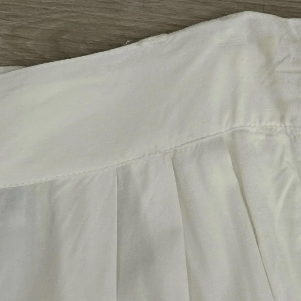 Vintage White Sheer Shorts Size Large Beaded Floral Accents - Image 4