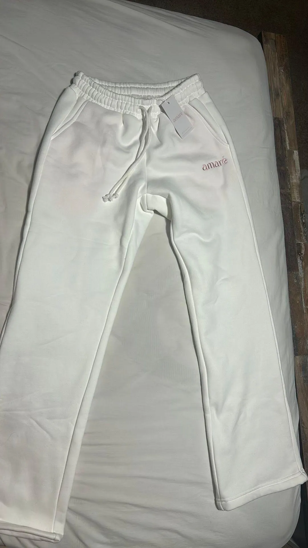 Amare Wideleg Sweatpants White Size XS - Image 2