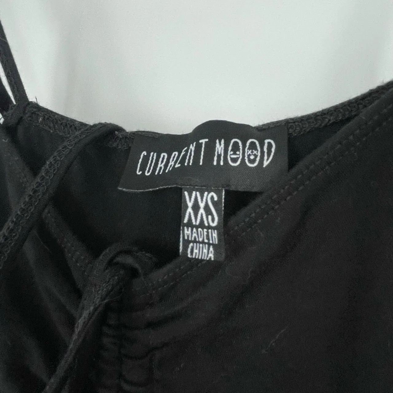 Dolls Kill Women's Black Asymmetrical Handkerchief Ruched Mini Dress Size XXS‎ - Image 9