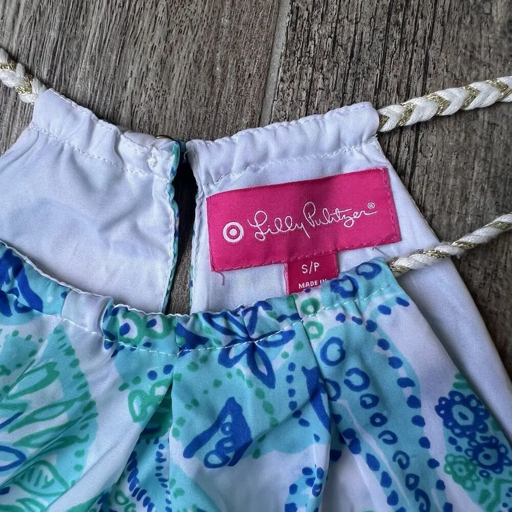 Lilly Pulitzer Target Sea Urchin Halter summer lightweight beach Top SMALL  #47 - Image 4