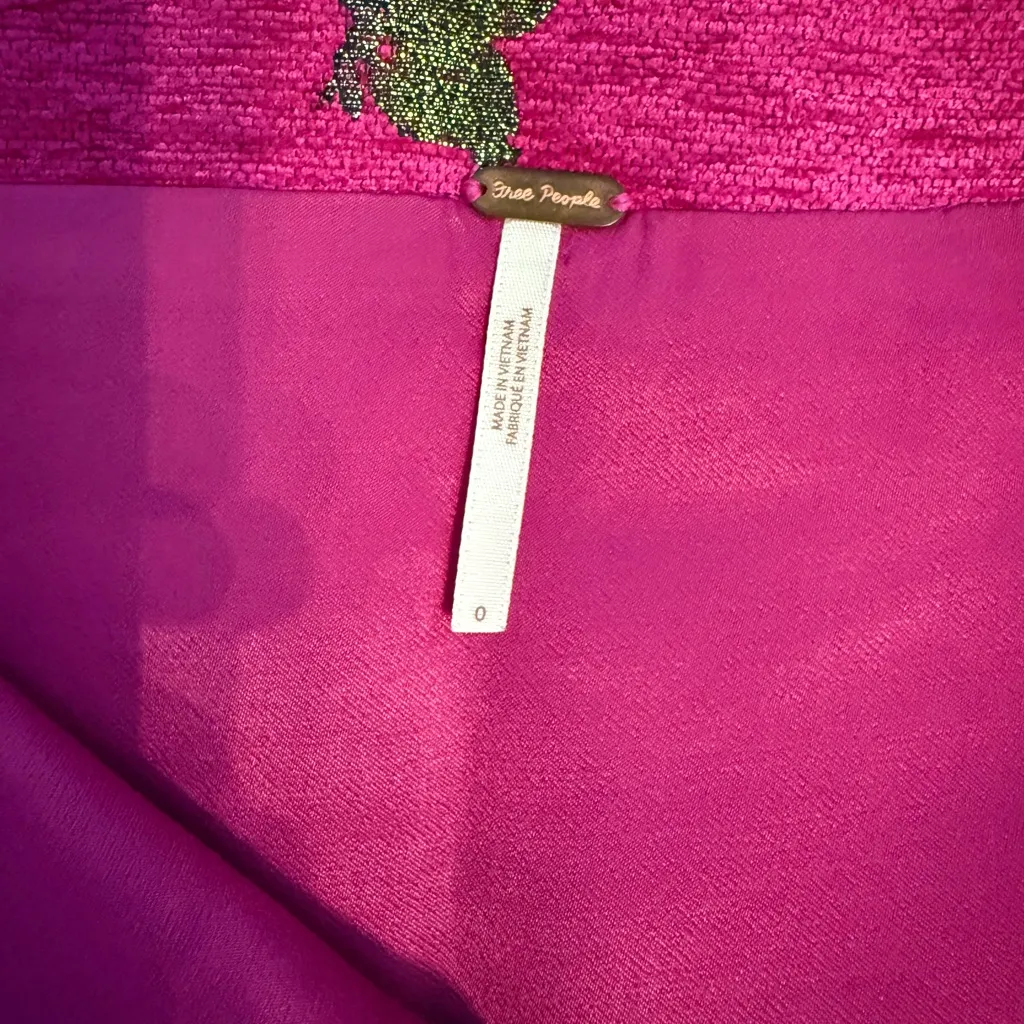 Free People Fuchsia Floral Mini Skirt - Image 7